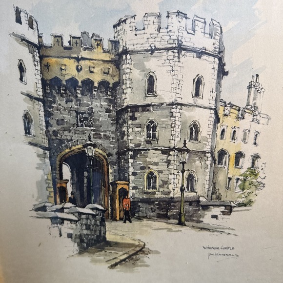 Lot Vtg St. Paul's Cath. Westminster Windsor Castle Jan Korthals Donald Art Co - Picture 7 of 8